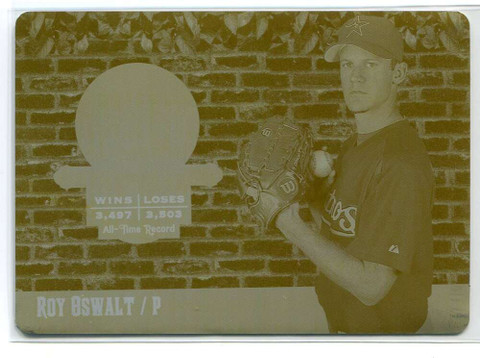 2006 SPx SPxtra Info Printing Plate Yellow RO Roy Oswalt 1/1