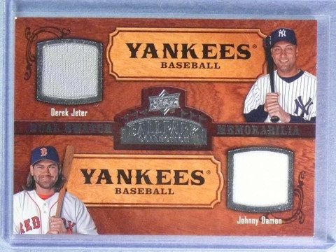 2008 UD Ballpark Collection Dual Swatch Derek Jeter Johnny Damon Jersey #200