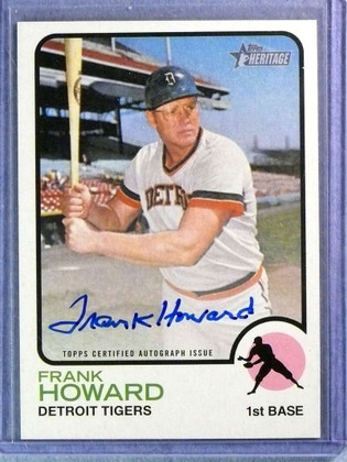 2022 Topps Heritage Real One Frank Howard Autograph Auto #ROAFH