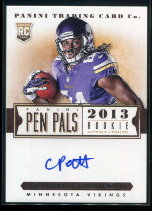 2013 Panini Pen Pals 22 Cordarrelle Patterson Rookie Auto /50 ID: 119895