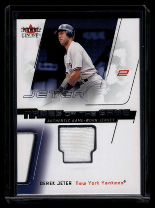 2002 Fleer Genuine Names of the Game Memorabilia 10 Derek Jeter Jersey