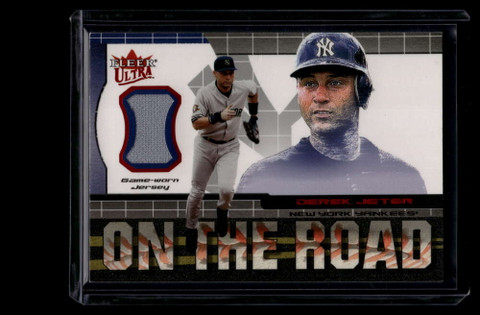 2002 Ultra On the Road Game Jersey 1 Derek Jeter