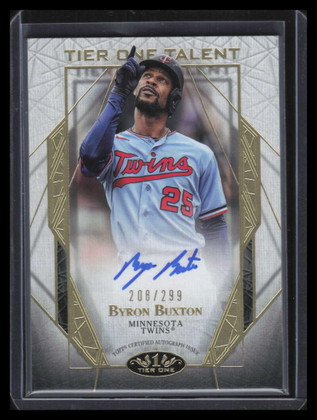2022 Topps Tier One Talent Autographs t1tabbx Byron Buxton Auto 208/299