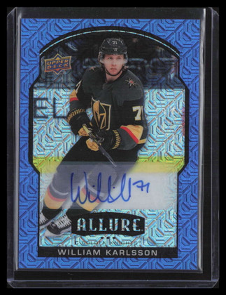 2020-21 Upper Deck Allure Autographs Blue Line 24 William Karlsson Auto 14/35