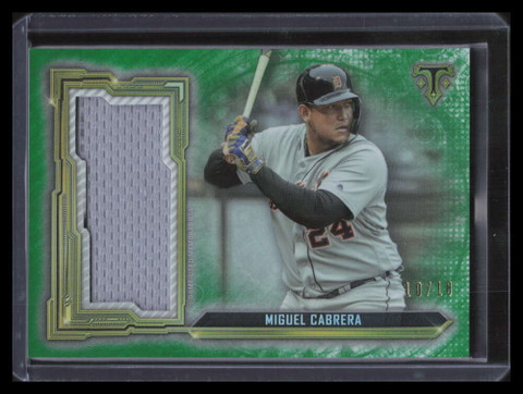 2020 Topps Triple Threads Jumbo Emerald SJRMCB Miguel Cabrera Jersey 10/18