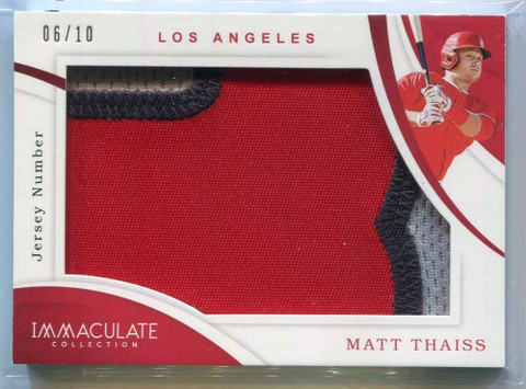 2020 Immaculate Jumbo Jersey Number 2 Matt Thaiss Rookie Jumbo Patch 6/10