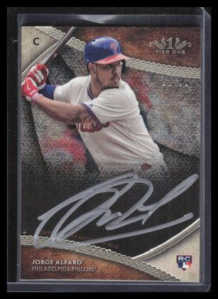 2017 Topps Tier One Break Out Autograph Silver Ink Jorge Alfaro Rookie Auto 9/10
