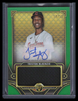 2022 Topps Triple Threads Autographs Emerald Triston McKenzie Jersey Auto 50/50