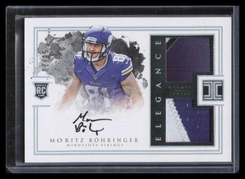 2016 Panini Impeccable Elegance Moritz Bohringer Rookie Patch Helmet Auto 2/15