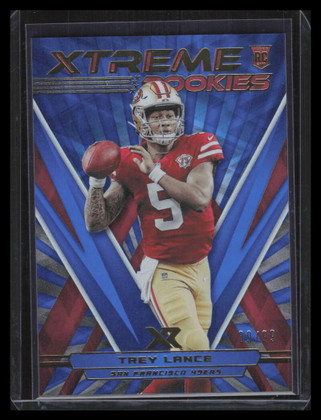 2021 Panini XR Xtreme Rookies Blue 36 Trey Lance Rookie 89/99
