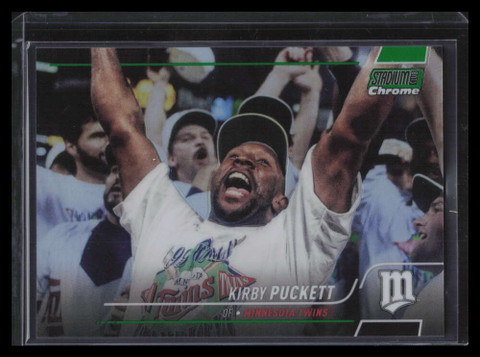 2022 Stadium Club Chrome Green Refractor 52 Kirby Puckett 85/99