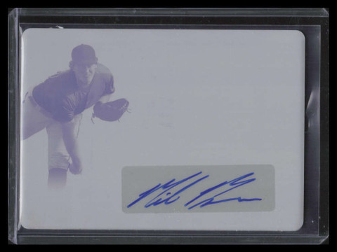 2020 Leaf Trinity Patch Autographs Printing Plate Mike Baumann Rookie Auto 1/1