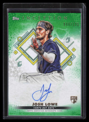 2022 Topps Inception Emerging Stars Autograph Green Josh Lowe Rookie Auto 88/125