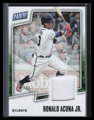 2019 Panini Father's Day Baseball Memorabilia RA Ronald Acuna Jr. Jersey 3/99