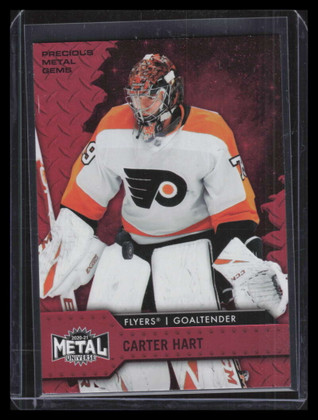 2020-21 Metal Universe Precious Metal Gems Red 79 Carter Hart 53/100