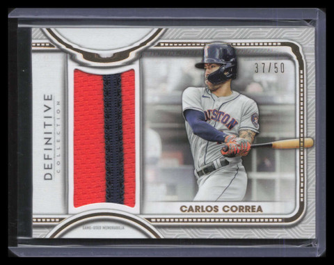 2022 Topps Definitive Collection Jumbo Relics DJRCCO Carlos Correa Patch 37/50