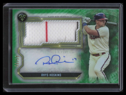 2020 Topps Triple Threads Autographs Emerald Rhys Hoskins Jersey Auto 33/50