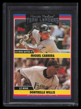 2006 Topps Update Black uh293 Willis Miguel Cabrera TL 10/55 Team Leaders
