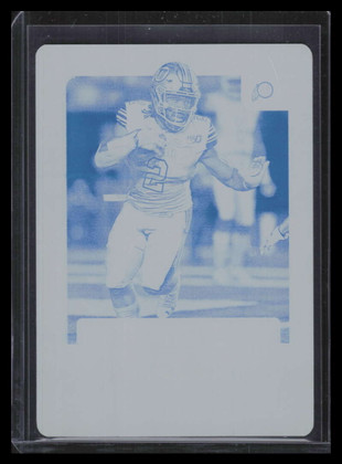 2021 Panini Contenders Draft Picks Printing Plate Cyan 69 Zack Moss 1/1