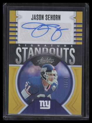 2023 Absolute Signature Standouts Gold 11 Jason Sehorn Auto 1/10