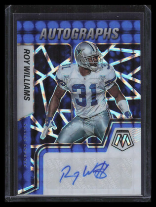 2022 Panini Mosaic Autographs Mosaic Blue 42 Roy Williams Auto 8/99