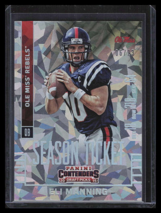 2015 Panini Contenders Draft Picks Cracked Ice 40 Eli Manning 6/23