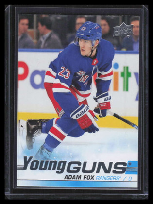 2019-20 Upper Deck 228 Adam Fox Rookie YG Young Guns