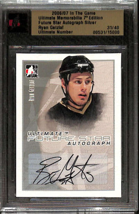 2006-07 ITG Ultimate Memorabilia Future Star Autographs Ryan Getzlaf Auto 31/40