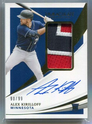 2021 Immaculate Collection 110 Alex Kirilloff Rookie Patch Auto 90/99
