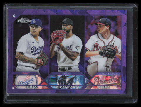 2023 Topps Chrome Sapphire Purple Refractor 211 Urias Alcantara Fried LL 7/10