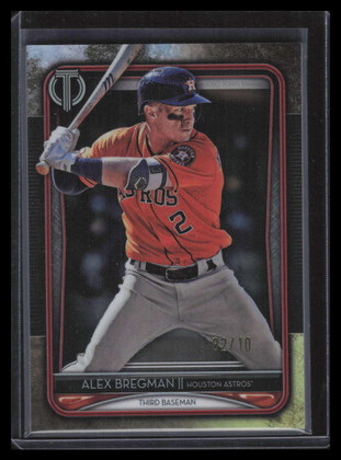 2020 Topps Tribute Red 14 Alex Bregman 2/10