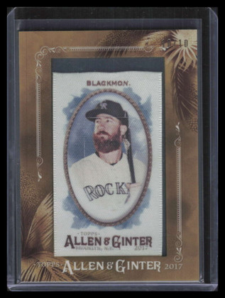 2017 Topps Allen and Ginter Framed Mini Cloth 234 Charlie Blackmon 10/10