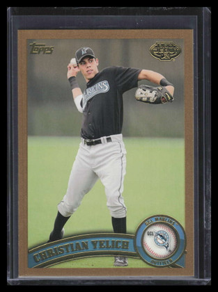 2011 Topps Pro Debut Gold 53 Christian Yelich Rookie 14/50