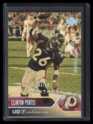 2004 Upper Deck UD Exclusive Vintage 197 Clinton Portis 3/10