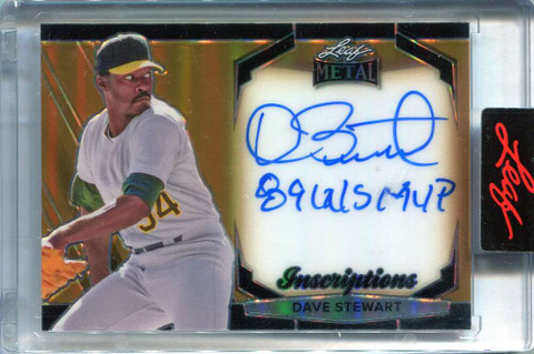 2024 Leaf Metal Inscriptions Orange mhids1 Dave Stewart Auto 77/100 89 WS MVP