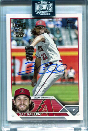 2024 Topps Archives Signature Series Zac Gallen Auto 42/99 2023 Topps