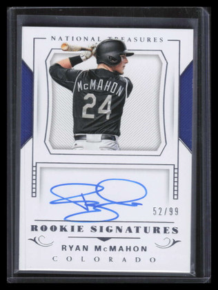 2018 Panini National Treasures Rookie Signatures 13 Ryan McMahon RC Auto 52/99