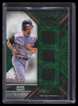 2025 Topps Tier One Relics Green Foil t1trmg Mark Grace Triple Jersey 5/25