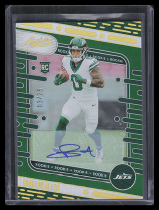 2024 Absolute Signatures Spectrum Green 190 Braelon Allen Rookie Auto 3/25