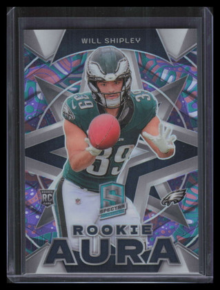 2024 Panini Spectra Rookie Aura Psychedelic 24 Will Shipley Rookie 2/5