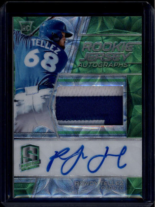 2019 Panini Spectra Neon Green 145 Rowdy Tellez Rookie Patch Auto 24/25