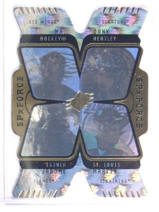 07-08 SPX Force Quad Hologram Gordie Howe Heatley Iginla St. Louis #F4