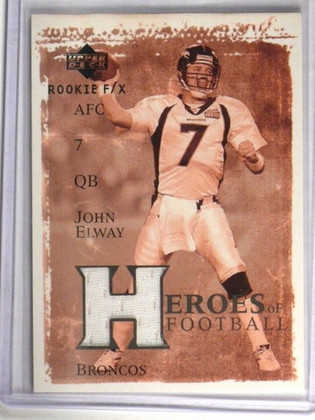 2001 Upper Deck Rookie F/x Heroes John Elway jersey #HF-JE