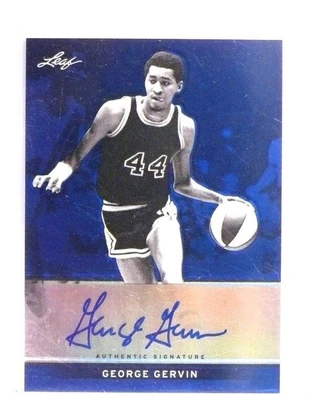 2013 Leaf Metal Blue George Gervin autograph auto #D07/25 #BA-GG1