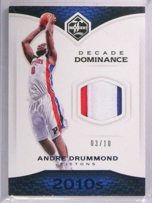 2016-17 Panini Limited Decade Andre Drummond 3 color patch #D03/10