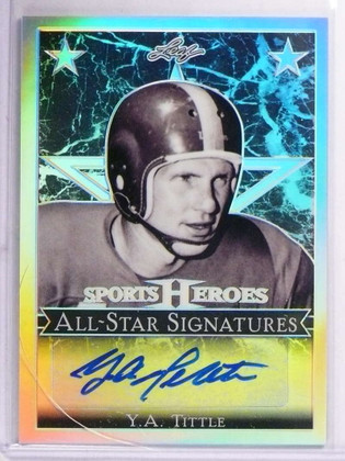 2017 Leaf Sports Heroes Y.A. Tittle autograph auto #AS-YAT