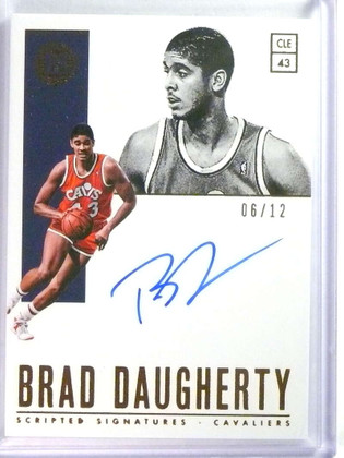 2018-19 Panini Encased Scripted Autograph Bronze Brad Daugherty #D06/12