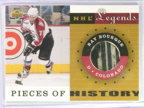2001-02 Upper Deck Legends Pieces Of History COL Ray Bourque Stick #PHRA