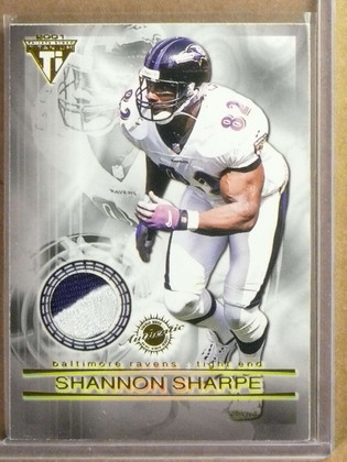 2001 Pacific Private Stock Titanium Shannon Sharpe Tony Gonzalez Patch