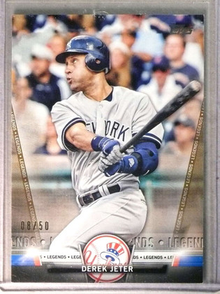 2018 Topps Salute Series 2 Derek Jeter Gold Parallel #D08/50 #S78